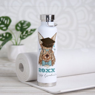 Graduation Rabbit Bouteille d'eau personnalisée