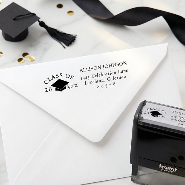 Graduation Return Address Permastempel (Von Creator hochgeladen)