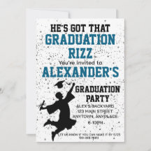 Graduation Rizz Party Invitation