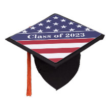 Graduation Rouge Blanc Bleu Étoiles Rayures Patrio