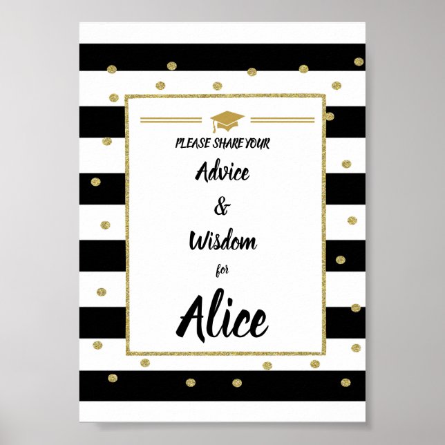 GRADUATion sign Advice and wisdom Poster (Vorne)