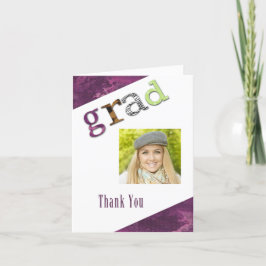Graduation Thank You Photo Card Dankeskarte