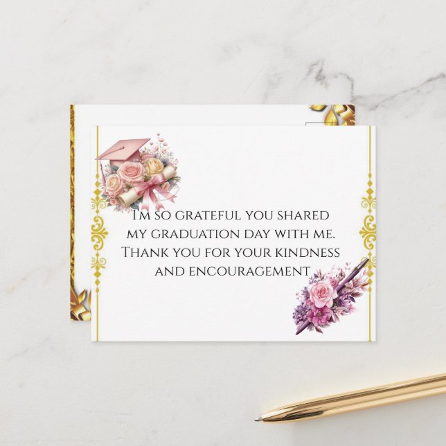  Graduation- Universal Design for all ages Postkarte (Vorderseite/Rückseite Beispiel)