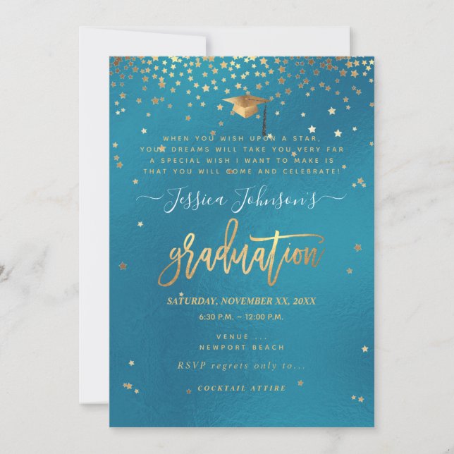 Graduation, Wish Upon the Stars Invitation (Devant)