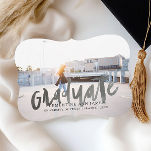 Graduationskarte mit gezacktem Rand   Karten zur A
