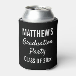 Graduationspartei für moderne Typografie Black Dosenkühler