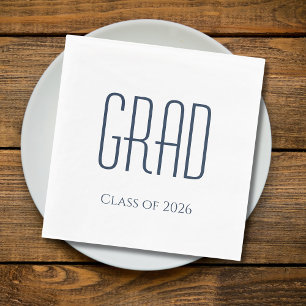 Graduationspartei-Klasse von 2025 Minimalistisch Serviette