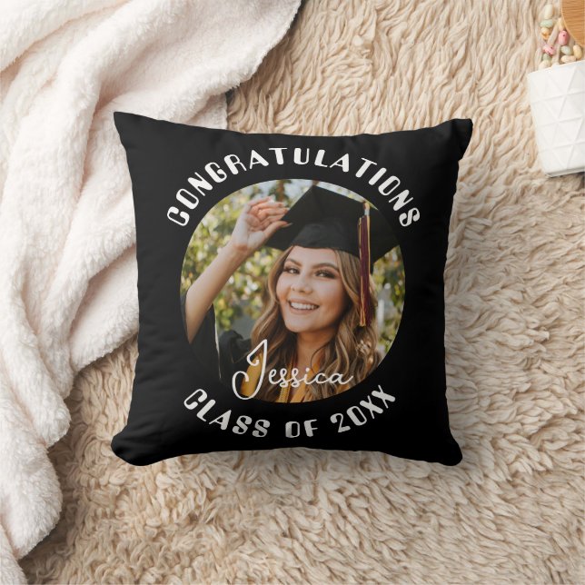 Graduationspartei Süßes Personalisiertes Foto und  Kissen (Decke)
