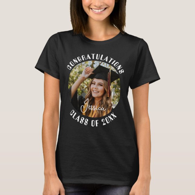 Graduationspartei Süßes Personalisiertes Foto und  T-Shirt (Vorderseite)