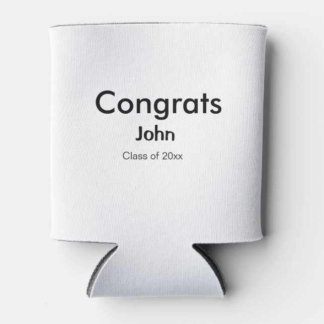 Graduiern Name Glückwunsch Datum Jahrestext Dosenkühler (Vorderseite)