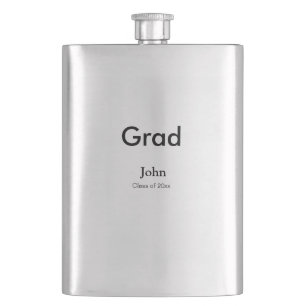 Graduiern Name Glückwunsch Datum Jahrestext Flachmann