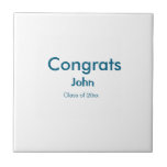 Graduiern Name Glückwunsch Datum Jahrestext Fliese<br><div class="desc">Gestaltung</div>