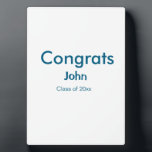 Graduiern Name Glückwunsch Datum Jahrestext Fotoplatte<br><div class="desc">Gestaltung</div>
