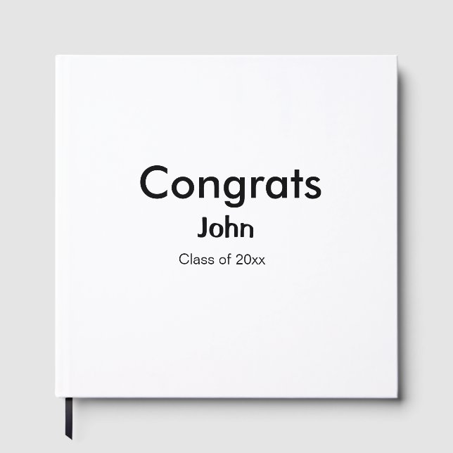 Graduiern Name Glückwunsch Datum Jahrestext Gästebuch (Vorderseite)
