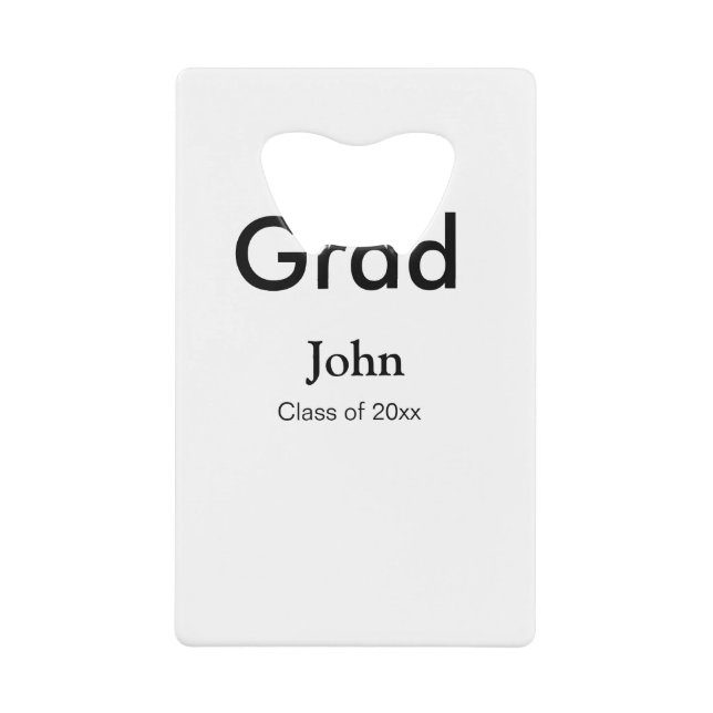 Graduiern Name Glückwunsch Datum Jahrestext Geldbeutel Flaschenöffner (Vorderseite)