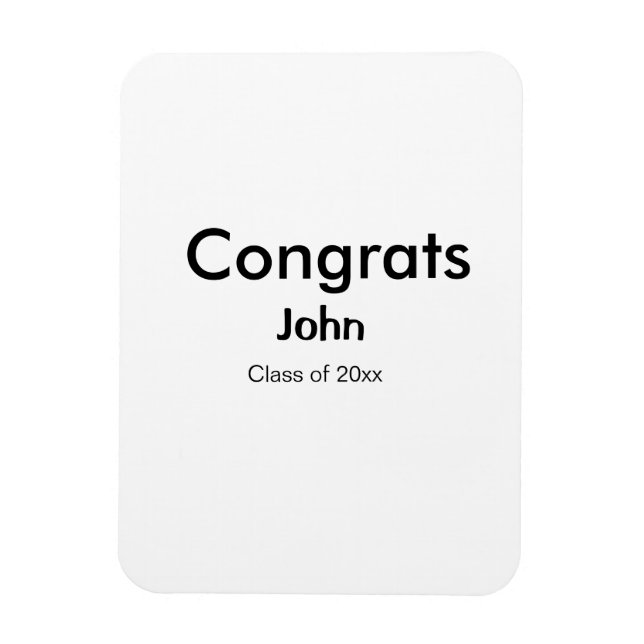 Graduiern Name Glückwunsch Datum Jahrestext Magnet (Vertikal)