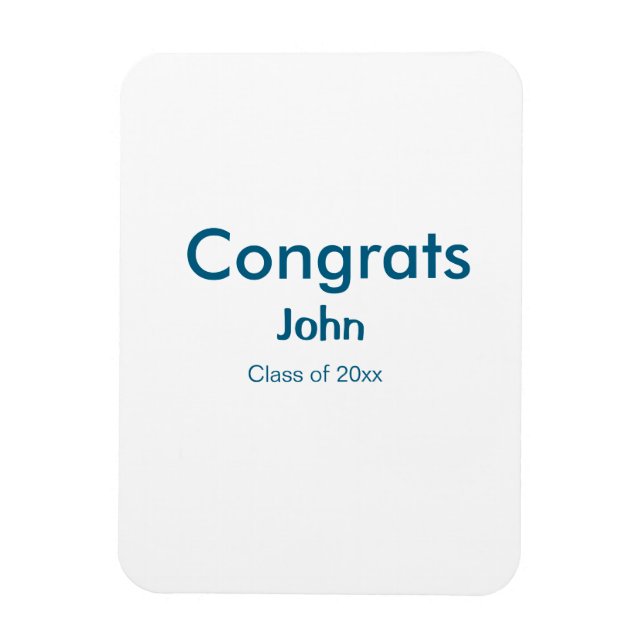 Graduiern Name Glückwunsch Datum Jahrestext Magnet (Vertikal)