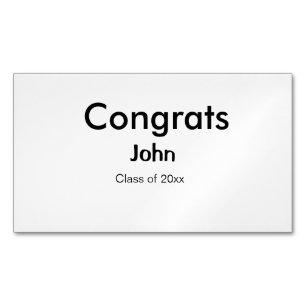 Graduiern Name Glückwunsch Datum Jahrestext Magnetische Visitenkarte
