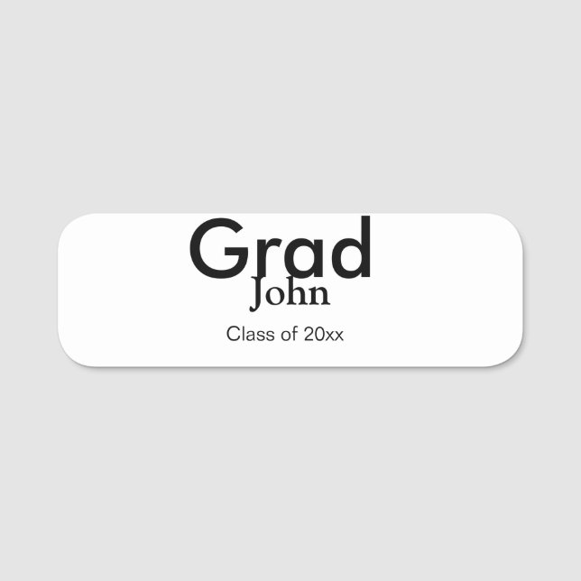 Graduiern Name Glückwunsch Datum Jahrestext Namensschild (Vorderseite)