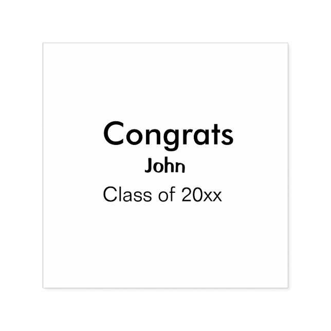 Graduiern Name Glückwunsch Datum Jahrestext Permastempel (Design)