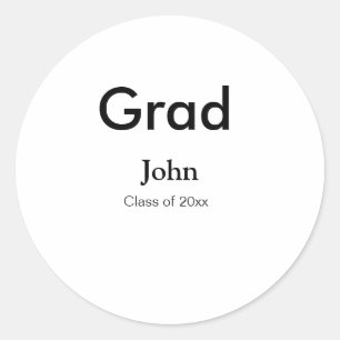 Graduiern Name Glückwunsch Datum Jahrestext Runder Aufkleber