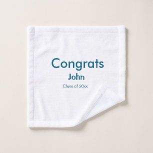 Graduiern Name Glückwunsch Datum Jahrestext Waschlappen