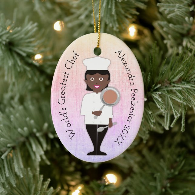 Graduierte Afrikanerin Koch Keramik Ornament (Baum)