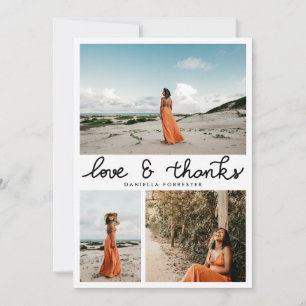 Graduierte Liebe und dank Drehbuch drei Foto Dankeskarte