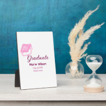 Graduierte rosa Glitzer Graduierung Oberteil Name