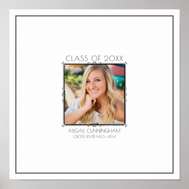Graduiertenbuch-Seite oder Poster für das Foto (Vorne)