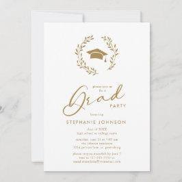 Graduiertengruppe Gold Calligraphy Grad Einladung