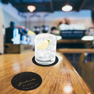 Graduiertengruppe Graduiertengold Runder Pappuntersetzer