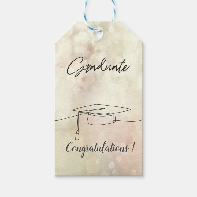 Graduiertenkap, Bokeh, Graduate Geschenkanhänger (Vorderseite)