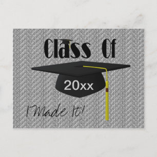 Graduiertenkap und Tassel machte ich es komisch Po Ankündigungspostkarte