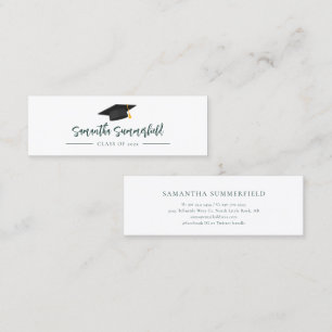 Graduiertenkappenbezeichnung für Skriptgraduate Mini Visitenkarte