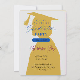 Graduiertenkappenfeier - Kundenspezifisches Party- Einladung