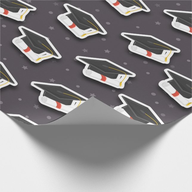 Graduiertenkappengeschirr Geschenkpapier (Ecke)