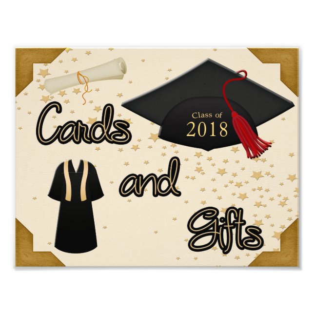 Graduiertenkappenschild für Gown & Tassel-Karten Fotodruck (Vorne)