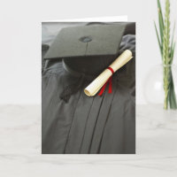 Graduiertenkarte "Gown Diploma Blank Card"