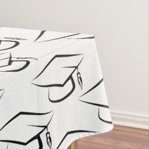 Graduiertenmuster Schwarz/Weiß Tischdecke