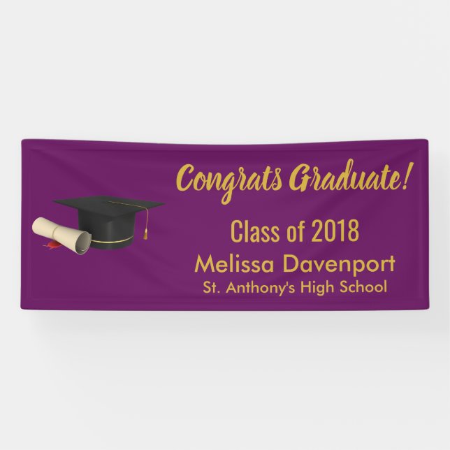 Graduiertenschule und Glückwunsch Banner (Horizontal)