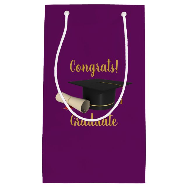 Graduiertenschule und Glückwunsch Kleine Geschenktüte (Vorderseite)