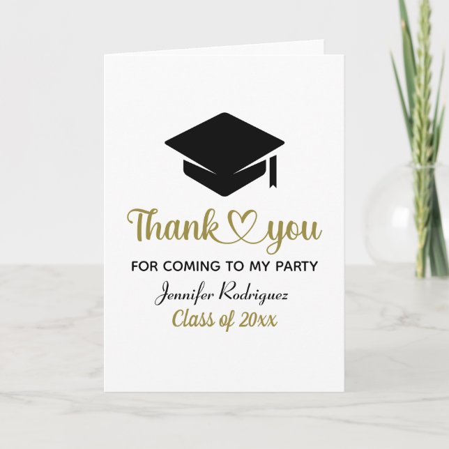 Graduiertenstützung Danke, dass Sie zu meinem Part Dankeskarte (Vorderseite)