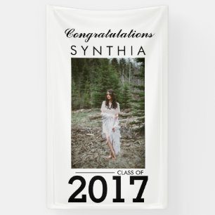 Graduiertes Glückwunsch-Foto-Yard-Zeichen Banner