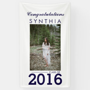 Graduiertes Glückwunsch-Foto-Yard-Zeichen Banner
