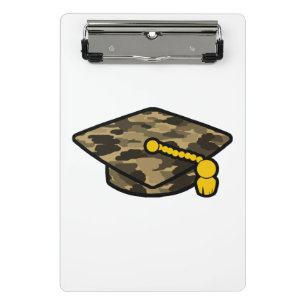 Graduierung Cap Khaki-Camouflage Mini Klemmbrett