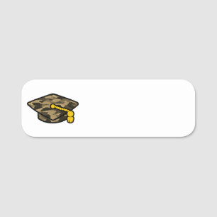 Graduierung Cap Khaki-Camouflage Namensschild