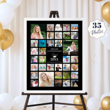 Graduierung Foto Collage CLASS OF Black Party