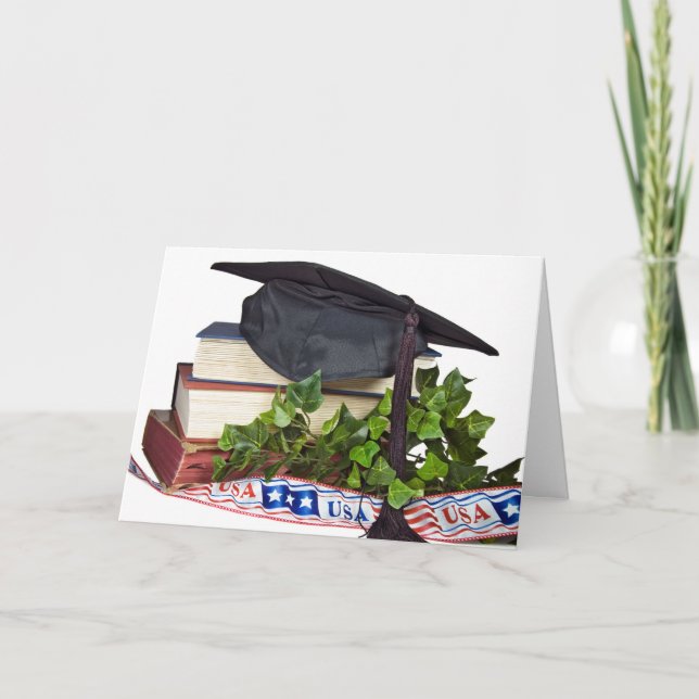 Graduierungskappe für Bücher mit patriotischem Ban Karte (Vorderseite)
