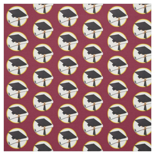 Graduierungskappe mit Diplomwerkstoff Stoff (Muster)